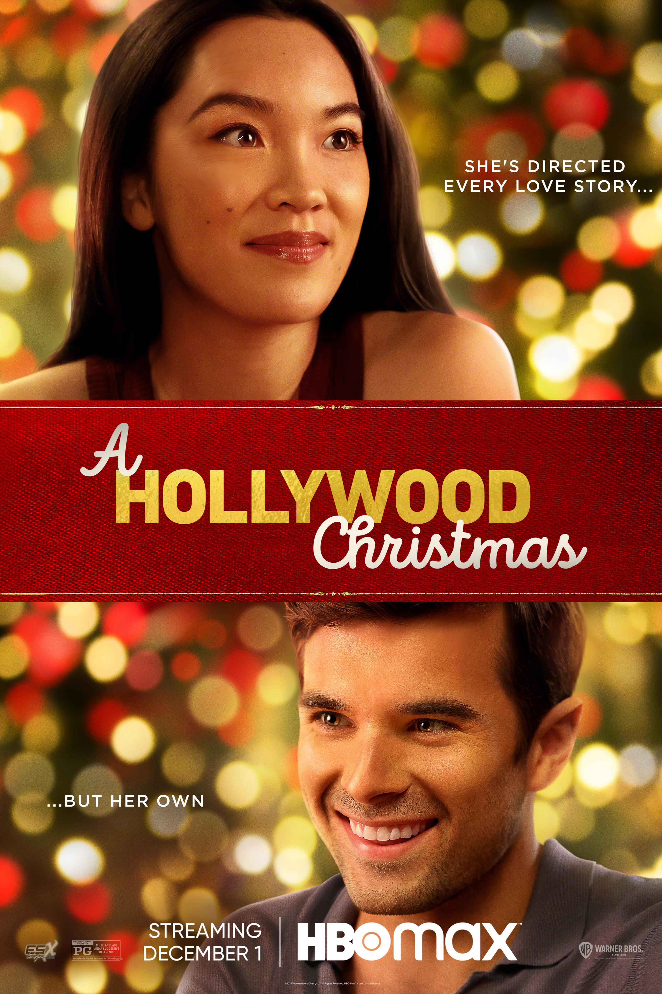 A Hollywood Christmas movie poster